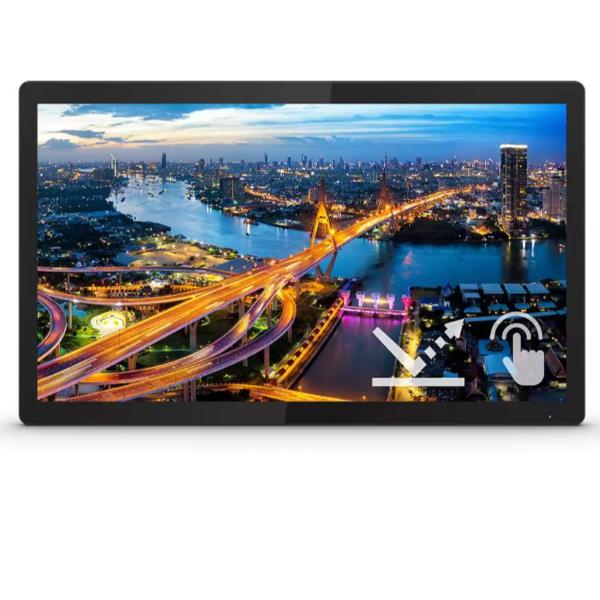Philips B Line 222B1TFL - Monitor a LED - 22" (21.5" visualizzabile) - touchscreen - 1920 x 1080 Full HD (1080p) @ 75 Hz - IPS - 400 cd/m² - 1000:1 - 4 ms - HDMI, DVI-D, VGA, DisplayPort - black texture
