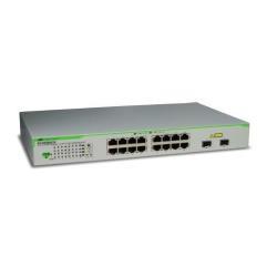 Allied Telesis AT GS950/16 WebSmart Switch - Switch - gestito - 16 x 10/100/1000 + 2 x GBIC - desktop