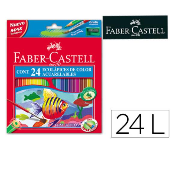 Acquerellabili Red pastelli colorati - mina Ø 3,30mm - colori assortiti - Faber-Castell - Astuccio 24 pastelli colorati