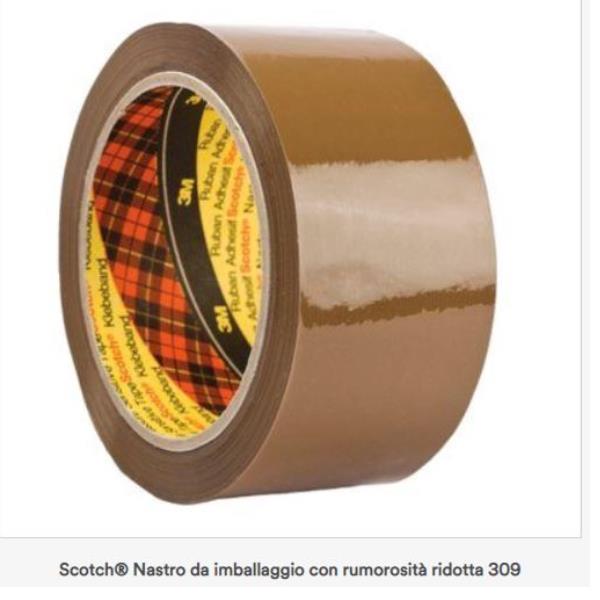 Scotch 309 - Nastro da imballaggio - 50 mm x 66 m - 76.2 mm core - polipropilene orientato biassialmente - marrone