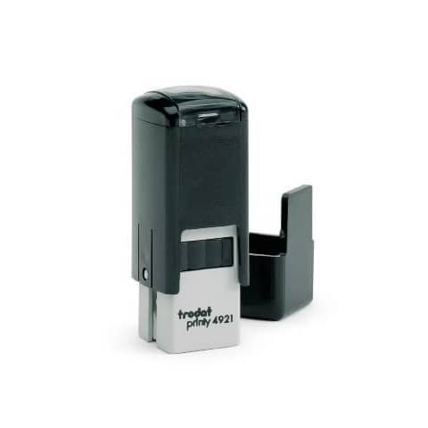 Trodat Printy 4921 - Timbro - autoinchiostrante - nero - testo personalizzabile - 12 x 12 mm - nero