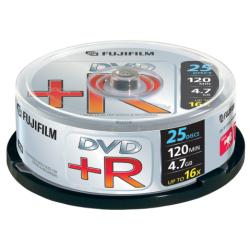 FUJIFILM - 25 x DVD+R - 4.7 GB (120 min) 16x - campana