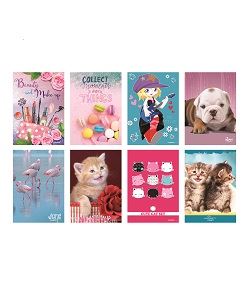 Blasetti BAMBINA - Taccuino - A4 Maxi - 21 fogli / 42 pagine - righe - disponibile in colori assortiti (pacchetto di 5)