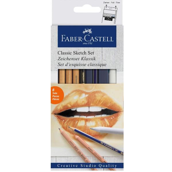 Faber-Castell Classic Sketch Set - Set di matite colorate e matite - 6 pezzi