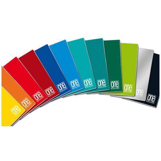 Blasetti One Color - Taccuino - A4 - 60 fogli / 120 pagine - a quadretti - disponibile in colori assortiti