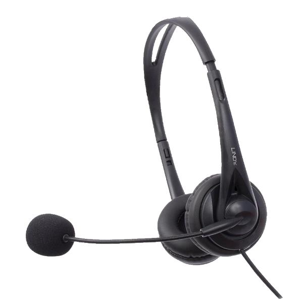 Lindy - Cuffie con microfono - on-ear - cablato - USB