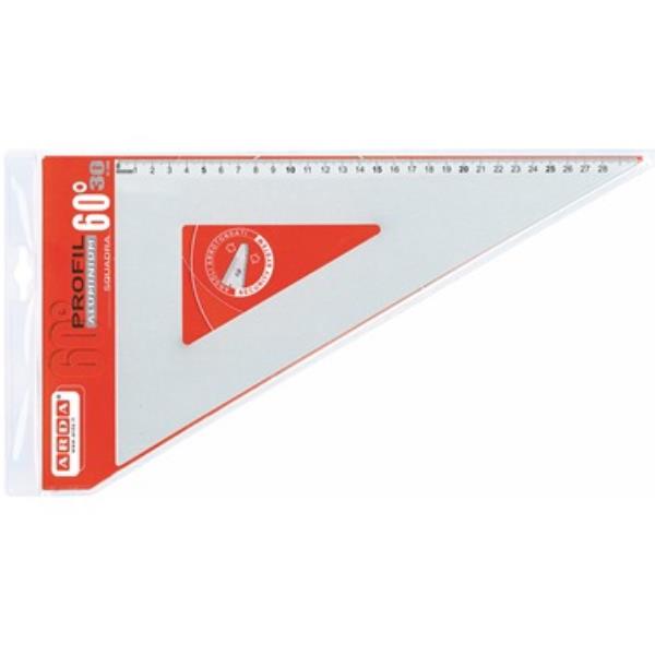 ARDA Aluminium Profil - Squadra - 35 cm - 30°, 60° - alluminio anodizzato