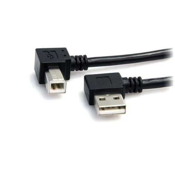 StarTech.com Cavo USB 2.0 angolare destro per Stampante tipo A / B maschio - maschio - Cavo USB2.0 A-B da 91cm - colore nero - M/M - Cavo USB - USB (M) a USB Tipo B (M) - USB 2.0 - 91 cm - connettore 90°, stampato - nero - per P/N: ICUSB23208FD, ICUSB23216FD, ICUSB232D