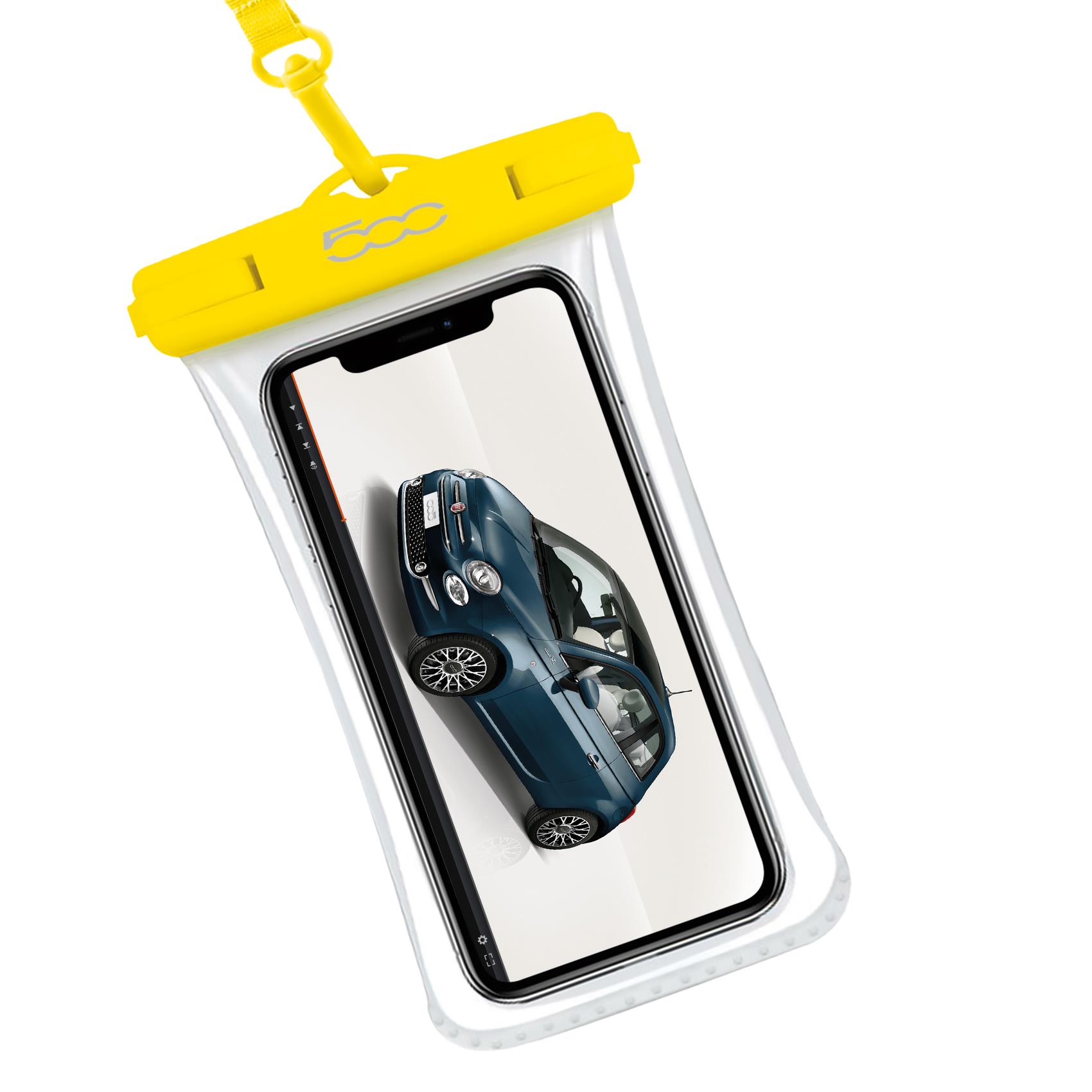 Celly 500 collection - Involucro protettivo impermeabile per cellulare - universale - PVC, TPU (poliuretano termoplastico) - giallo - 7"