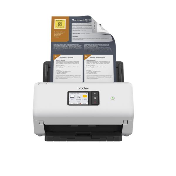Brother ADS-4500W - Scanner documenti - CIS duale - Duplex - A4 - 600 dpi x 600 dpi - fino a 35 ppm (mono) / fino a 35 ppm (colore) - ADF (Alimentatore automatico documenti) (60 fogli) - fino a 5250 scansioni al giorno - USB 3.0, Gigabit LAN, Wi-Fi(n), USB 2.0 (Host)