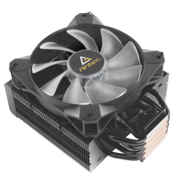 Antec FrigusAir 400 aRGB - Sistema di raffreddamento processore - (per: LGA1156, AM2, AM2+, LGA1366, AM3, LGA1155, AM3+, FM1, FM2, LGA1150, FM2+, LGA2011-3, LGA1151, AM4, LGA2066, LGA1700) - alette in alluminio - 120 mm - nero