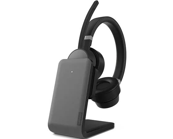Lenovo Go - Cuffie con microfono - on-ear - Bluetooth - senza fili, cablato - eliminazione rumore attivata - USB-C - nero tuono - Certificato per Skype for Business, Certificato per i team Microsoft - per IdeaPad 5 14IAL7 82SD; ThinkPad T16 Gen 1 21BV