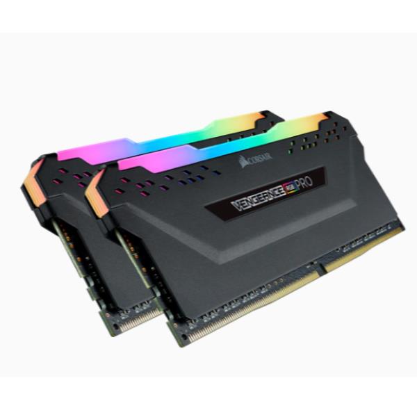 CORSAIR Vengeance RGB PRO - DDR4 - kit - 32 GB: 2 x 16 GB - DIMM 288-PIN - 3200 MHz / PC4-25600 - CL16 - 1.35 V - senza buffer - non ECC - nero