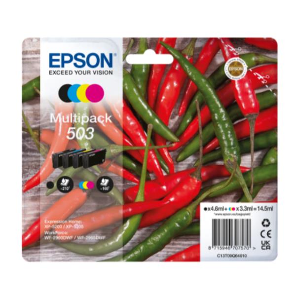 Epson 503 Multipack - Confezione da 4 - nero, giallo, ciano, magenta - originale - blister - cartuccia d'inchiostro - per WorkForce WF-2960