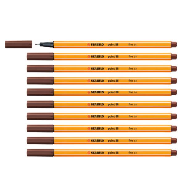 Fineliner Point 88 - tratto 0,4 mm - marrone 45 - Stabilo