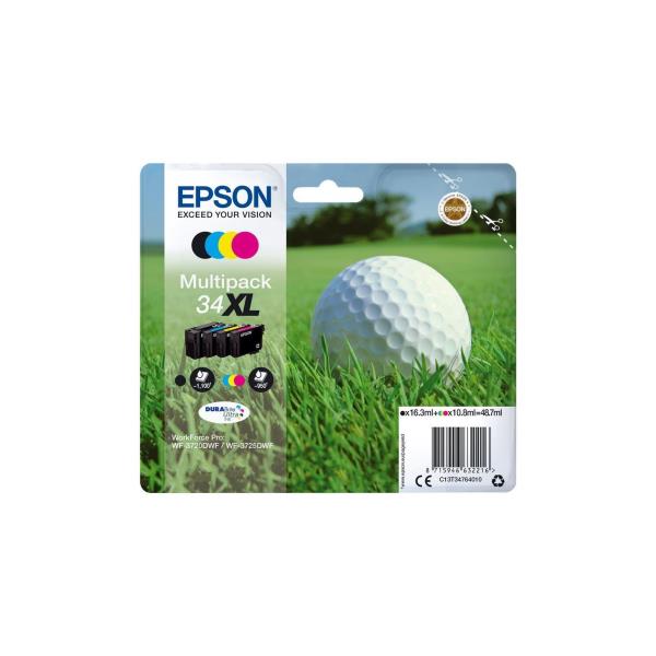 Epson - Multipack Cartuccia ink - 34XL - C/M/Y/K - C13T34764010 - C/M/Y 10,8ml - K 16,3ml