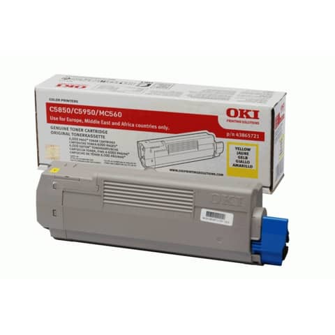 Oki - Toner - Giallo - C5850/C5950 - 43865721 - 6.000 pag