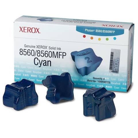 Xerox - Conf. 3 stick Solid ink - Ciano - 108R00723 - 3.400 pag