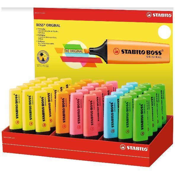 Evidenziatore Boss Original - colori assortiti - Stabilo - expo 45 pezzi