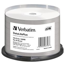 Verbatim - Scatola 50 CD-R Data Life Plus - spindle 1X-52X - 43756 - 700MB