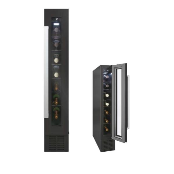 Candy DiVino CCVB 15/1 - Frigo per vini - da incasso - nicchia - larghezza: 15 cm - prof. 48.5 cm - altezza: 87 cm - 20 litri - Classe G - nero
