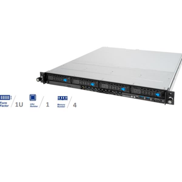 ASUS RS300-E11-RS4 - Server - montabile in rack - 1U - 1 via - senza CPU - RAM 0 GB - SAS/PCI Express - hot-swap 3.5" baia(e) - nessun HDD - AST2600 - GigE - senza SO -monitor: nessuno