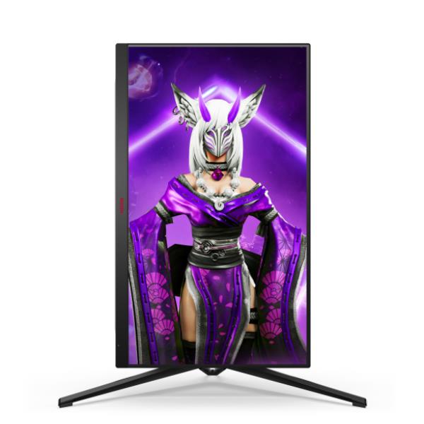 AOC Gaming AG274QG - AGON4 Series - monitor a LED - gaming - 27" - 2560 x 1440 QHD @ 240 Hz - IPS - 450 cd/m² - 1000:1 - DisplayHDR 600 - 1 ms - 2xHDMI, DisplayPort - altoparlanti - rosso opaco, coperchio nero opaco, anteriore nero opaco