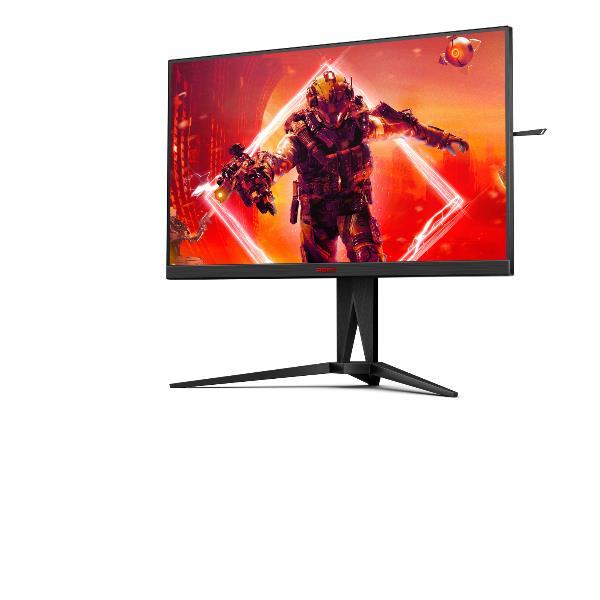 AOC AGON AG275QZN - AG5 Series - monitor a LED - gaming - 27" - 2560 x 1440 QHD @ 240 Hz - VA - 400 cd/m² - 3000:1 - DisplayHDR 400 - 1 ms - 2xHDMI, 2xDisplayPort - nero, rosso