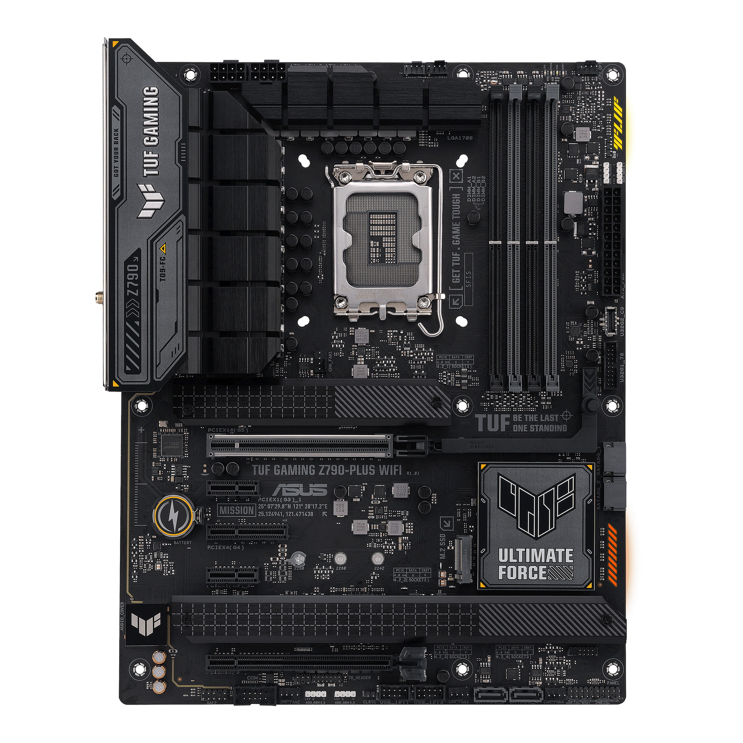 ASUS TUF GAMING Z790-PLUS WIFI - Scheda madre - ATX - zoccolo LGA1700 - Z790 Chipset - USB 3.2 Gen 1, USB 3.2 Gen 2, USB4, USB-C 3.2 Gen2, USB-C 3.2 Gen 2x2 - 2.5 Gigabit LAN, Bluetooth, Wi-Fi - scheda grafica (richiesta CPU) - HD Audio (8 canali)