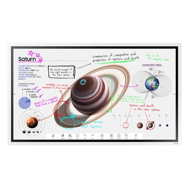 Samsung Flip Pro WM65B - 65" Categoria diagonale (64.5" visualizzabile) - WMB Series Display LCD retroilluminato a LED - istruzione/imprenditoria - con touch screen (multi touch) - Tizen OS 6.5 - 4K UHD (2160p) 3840 x 2160 - LED Edge - White Gray