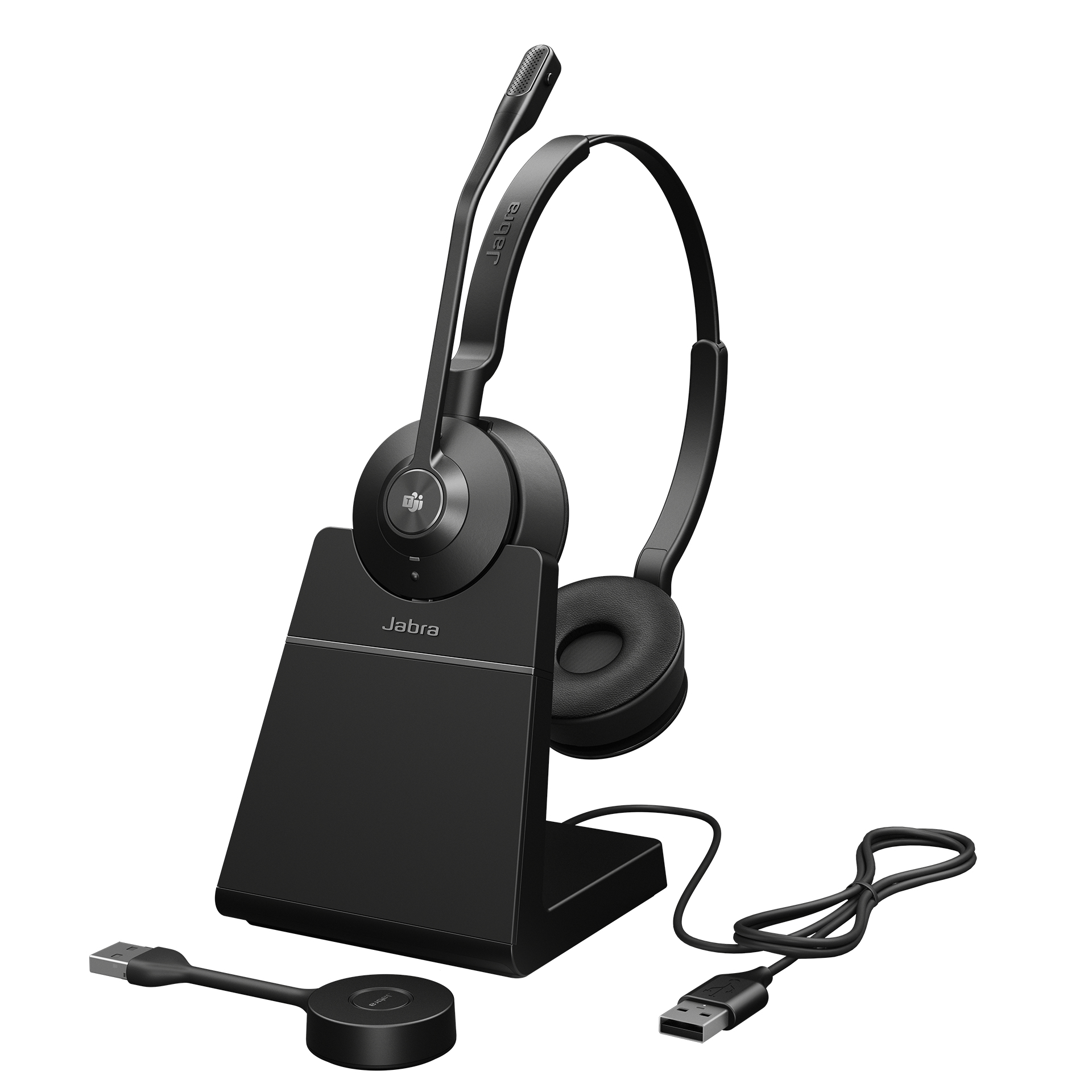 Jabra Engage 55 Stereo - Cuffie con microfono - on-ear - DECT - senza fili - Certificato per i team Microsoft