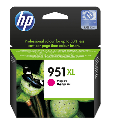 HP 951XL - Alta resa - magenta - originale - Officejet - cartuccia d'inchiostro - per Officejet Pro 251, 276, 8100, 8600, 8600 N911, 8610, 8615, 8616, 8620, 8625, 8630, 8640