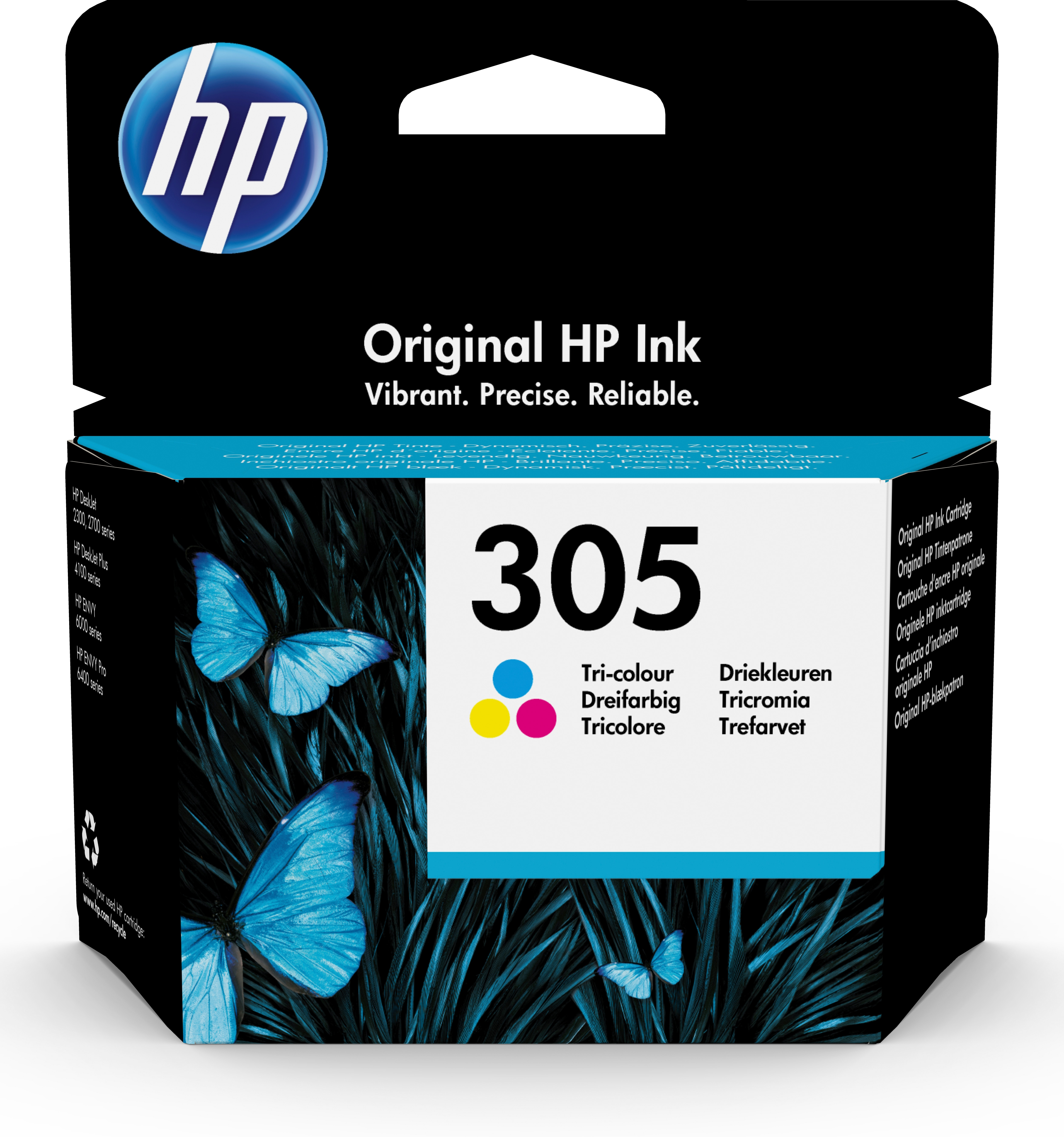 HP 305 - 4.48 ml - colore (ciano, magenta, giallo) - originale - cartuccia d'inchiostro - per Deskjet 1255, 23XX, 27XX, 41XX; DeskJet Plus 41XX; ENVY 60XX, 64XX; ENVY Pro 64XX