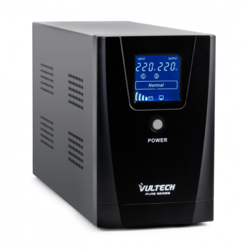 UPS 1000VA Gruppo Di Continuità Vultech UPS1000VA-PURE Line Interactive Con Onda Sinusoidale Pura e LCD