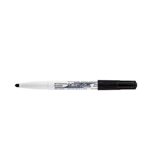 Bic Whiteboard Marker Velleda 1741 nero punta tonda ultra-resistente tratto 1 4 mm -Bic- fusto in plastica facile da impugnare (conf.12)