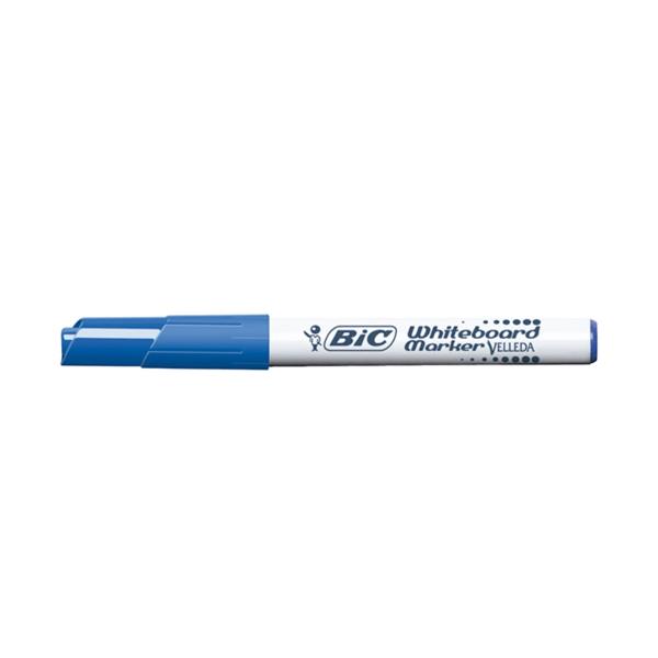 Bic Whiteboard Marker Velleda 1741 blu punta tonda ultra-resistente tratto 1 4 mm -Bic- fusto in plastica facile da impugnare (conf.12)