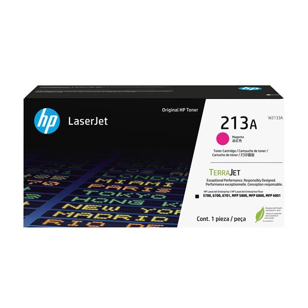 HP 213A - Magenta - originale - LaserJet - cartuccia toner (W2133A) - per Color LaserJet Enterprise 5700dn, 6700dn, MFP 5800dn, MFP 6800dn