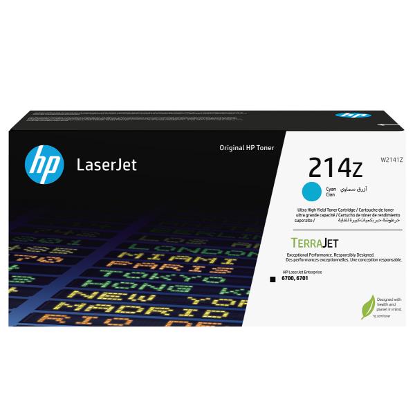 HP 214Z - Alta resa - ciano - originale - LaserJet - cartuccia toner (W2141Z) - per Color LaserJet 6701dn; Color LaserJet Enterprise 6700dn