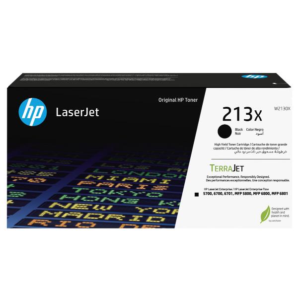 HP 213X - Alta resa - nero - originale - LaserJet - cartuccia toner (W2130X) - per Color LaserJet Enterprise 5700dn, 6700dn