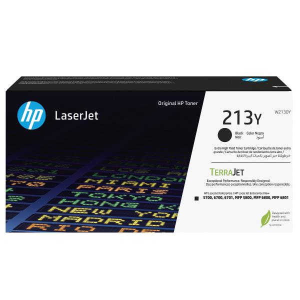 HP 213Y - Extra High Yield - nero - originale - LaserJet - cartuccia toner (W2130Y) - per Color LaserJet Enterprise 5700dn, 6700dn