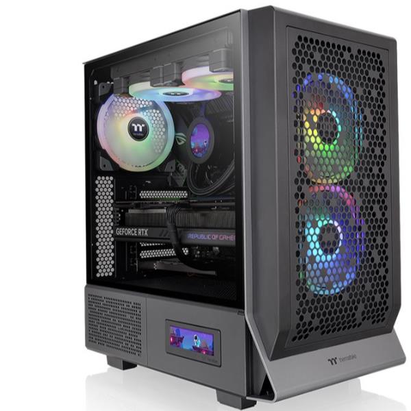 Thermaltake Ceres 300 TG ARGB - Mid tower - ATX esteso - pannello laterale finestrato (vetro temperato) - senza alimentazione (PS/2) - nero - USB/Audio