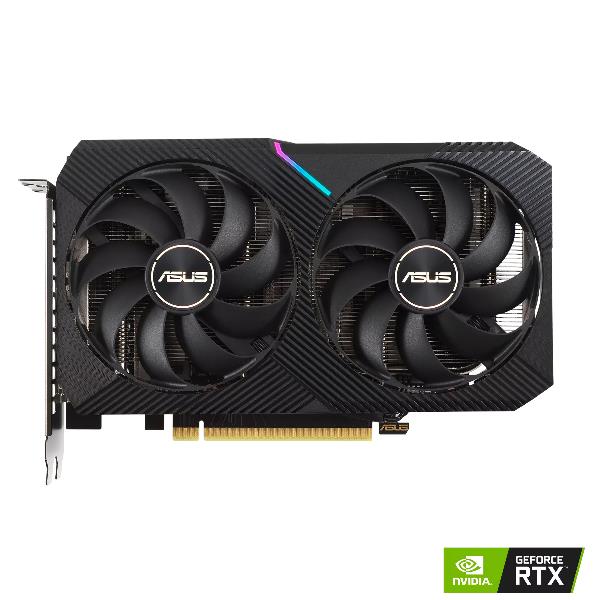 ASUS Dual GeForce RTX 3050 V2 - OC Edition - scheda grafica - GF RTX 3050 - 8 GB GDDR6 - PCIe 4.0 - DVI, HDMI, DisplayPort