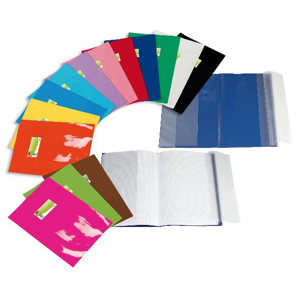 COVER MAXI LF A4 (210X297 MM) - PVC LACCATO CON PORTA ETICHETTA VERDE CHIARO