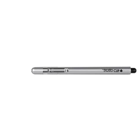 Tratto Clip nero punta 0 8 mm tratto 0 3 mm indeformabile inchiostro base d acqua tubetto sostegno/clip in acciaio inox (conf.12)