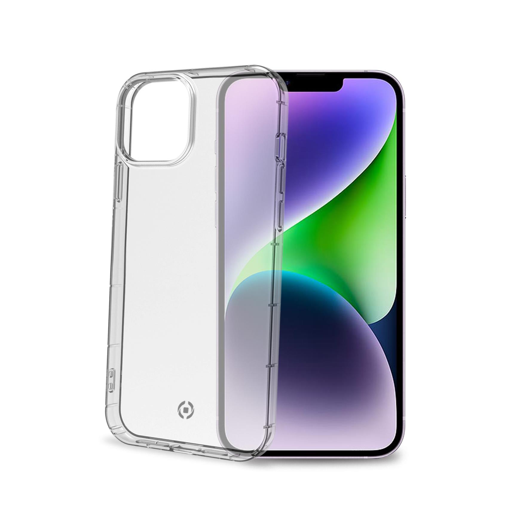 Celly HEXAGEL - Cover per cellulare - policarbonato, TPU (poliuretano termoplastico) - trasparente - per Apple iPhone 14 Plus