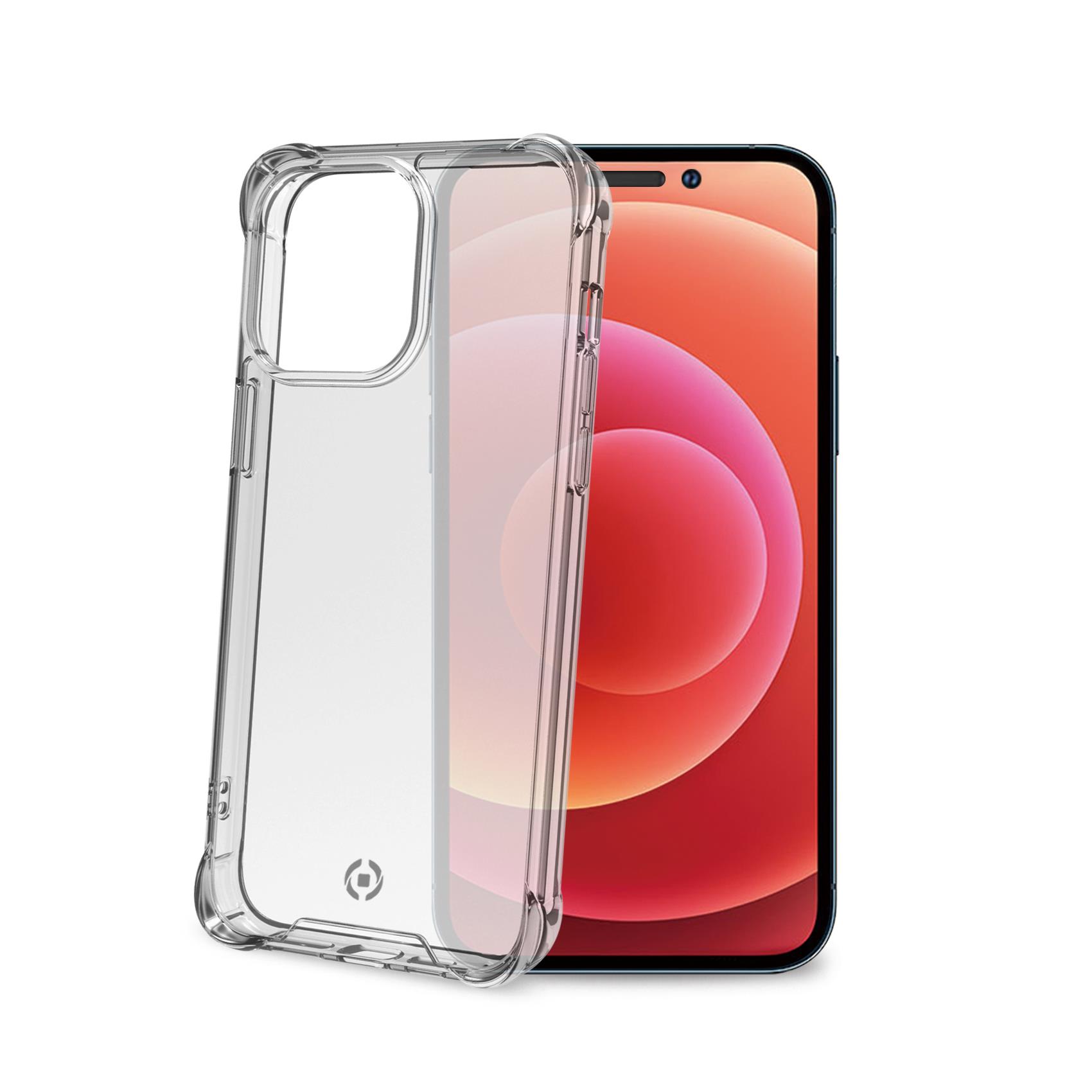 Celly Armor - Cover per cellulare - policarbonato, TPU (poliuretano termoplastico) - bianco, trasparente - per Apple iPhone 14 Pro Max