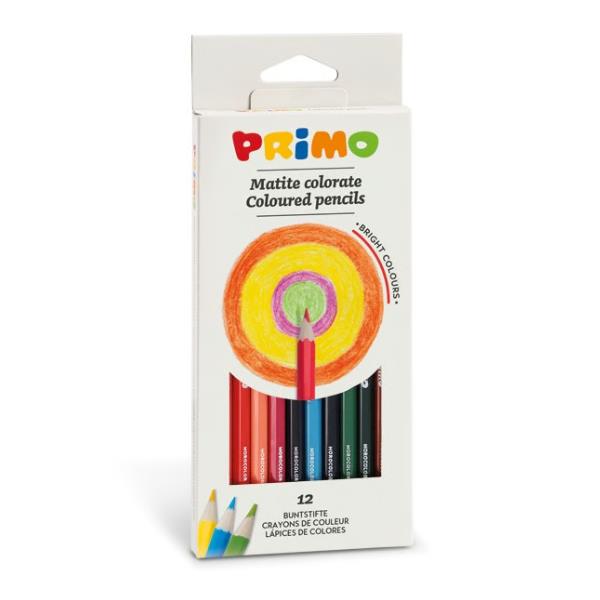 PRIMO - Pastello colorato - colori brillanti assortiti - 2.9 mm (pacchetto di 12)