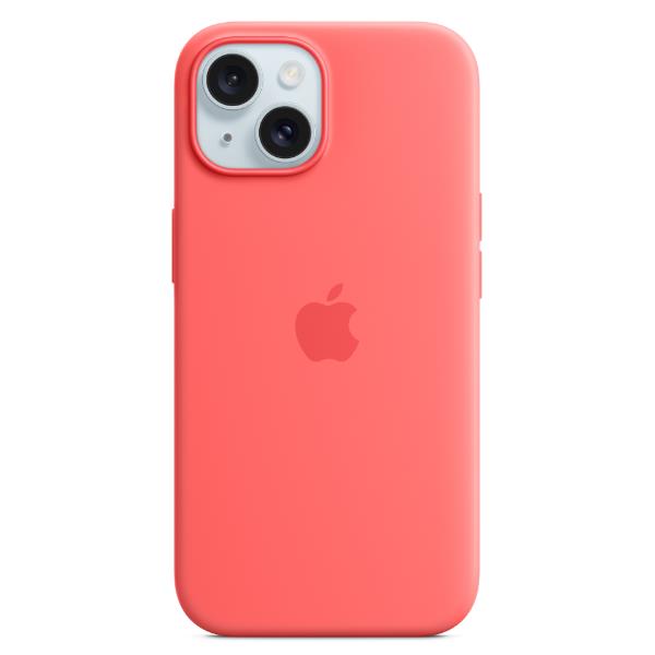 Apple - Cover per cellulare - compatibile MagSafe - silicone - guava - per iPhone 15