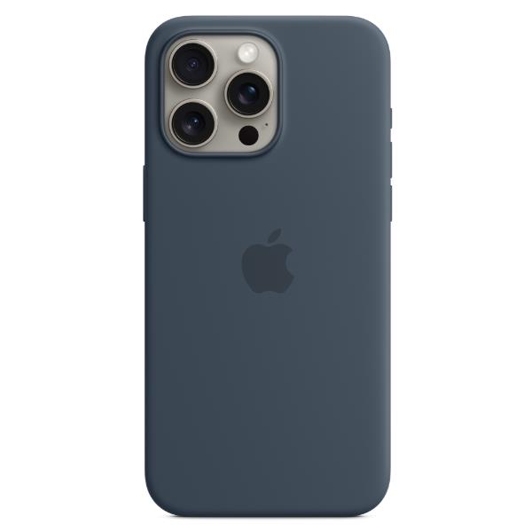Apple - Cover per cellulare - compatibile MagSafe - silicone - blu tempesta - per iPhone 15 Pro Max