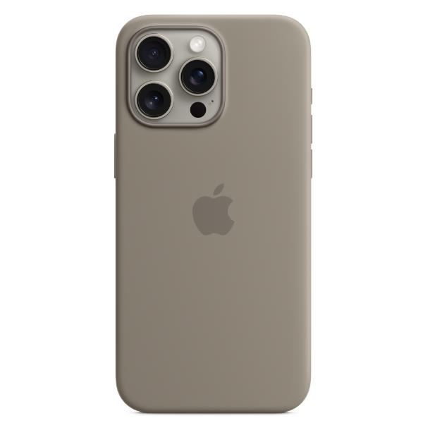 Apple - Cover per cellulare - compatibile MagSafe - silicone - argilla - per iPhone 15 Pro Max